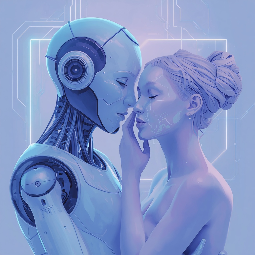 lucid origin a serene and futuristic illustration depicting the intersection of artificial in 0